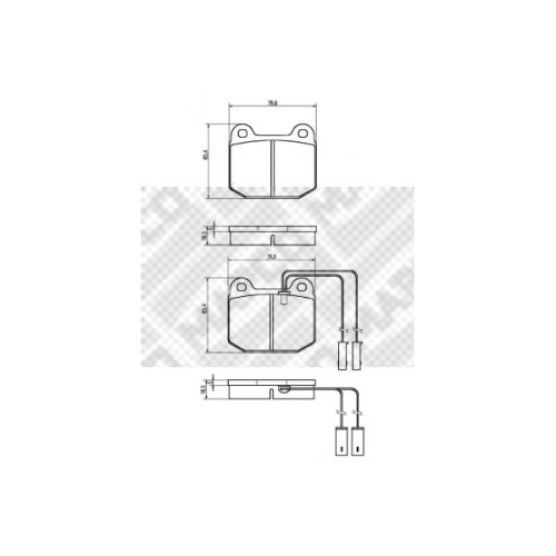 MAPCO Bremsbelagsatz, Scheibenbremse 6268