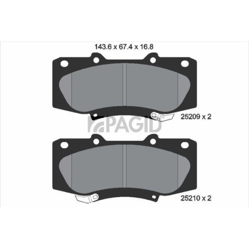 PAGID Bremsbelagsatz, Scheibenbremse T2059N