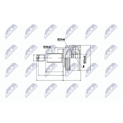 NTY Gelenksatz, Antriebswelle NPZ-KA-357