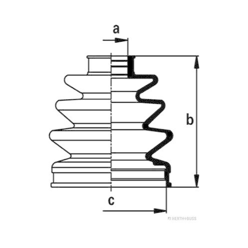 HERTH+BUSS JAKOPARTS Faltenbalgsatz, Antriebswelle J2861031