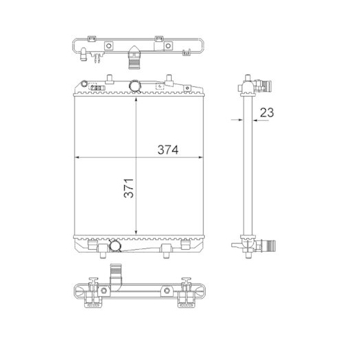 MAHLE Kühler, Motorkühlung BEHR CR 2035 000S
