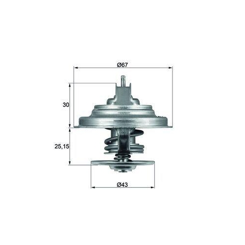 MAHLE Thermostat, K&uuml;hlmittel BEHR TX 31 92D