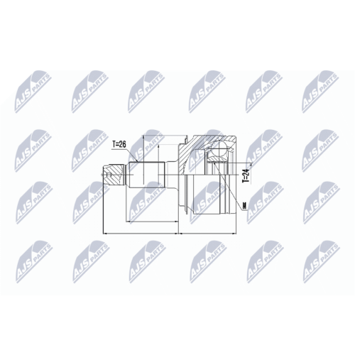 NTY Gelenksatz, Antriebswelle NPZ-HD-060