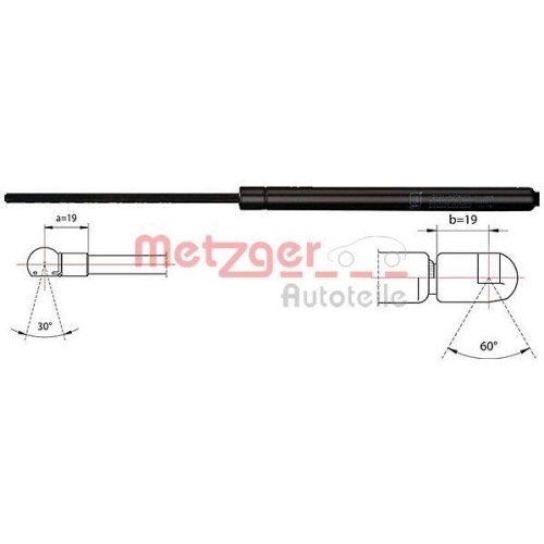 METZGER Gasfeder, Koffer-/Laderaum 2110485