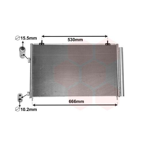 VAN WEZEL Kondensator, Klimaanlage 53005679