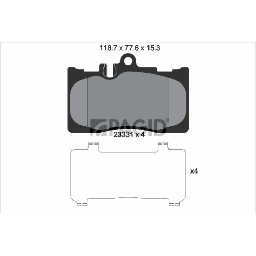 PAGID Bremsbelagsatz, Scheibenbremse T1294N