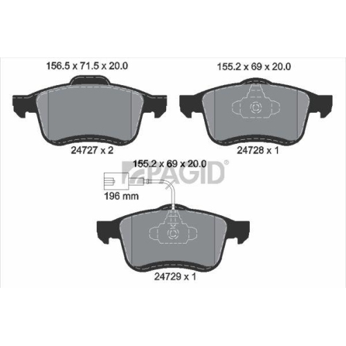 PAGID Bremsbelagsatz, Scheibenbremse T1808N