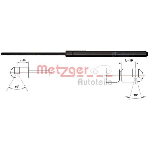METZGER AUTOTEILE Gasfeder, Motorhaube 2110456
