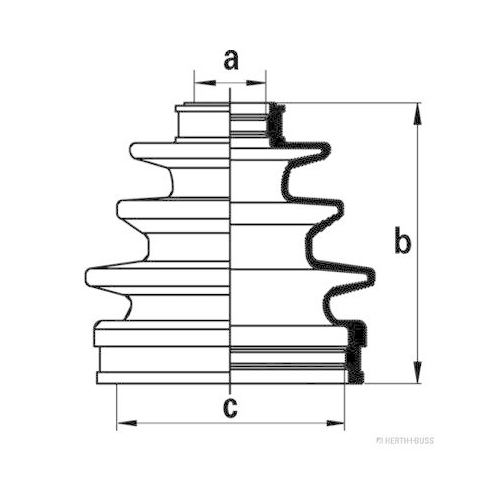 HERTH+BUSS JAKOPARTS Faltenbalgsatz, Antriebswelle J2862000