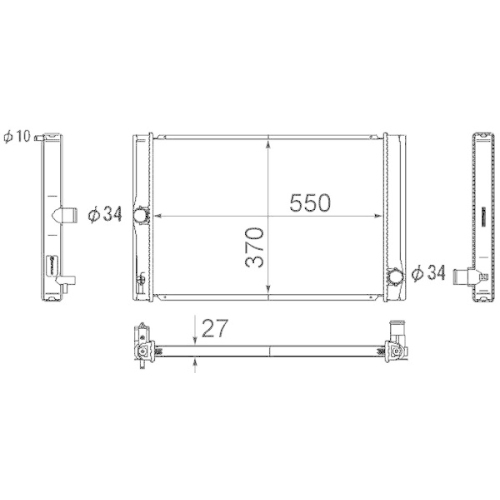 MAHLE Kühler, Motorkühlung BEHR CR 1865 000S
