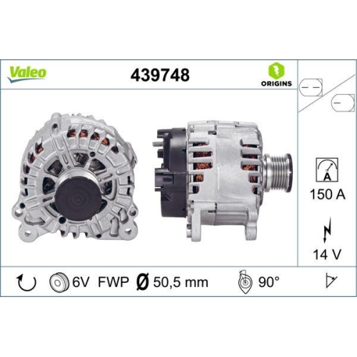 VALEO Generator VALEO ORIGINS - NEW O.E. TECHNOLOGIE 439748