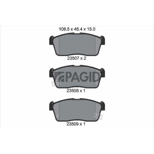PAGID Bremsbelagsatz, Scheibenbremse T1269N