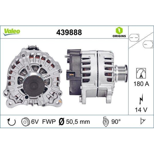 VALEO Generator VALEO ORIGINS - NEW O.E. TECHNOLOGIE 439888