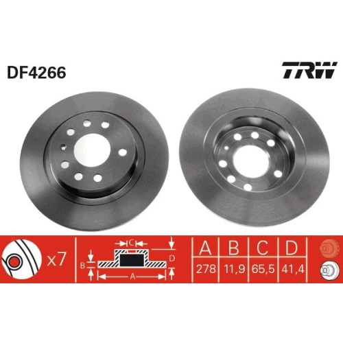 TRW Bremsscheibe DF4266