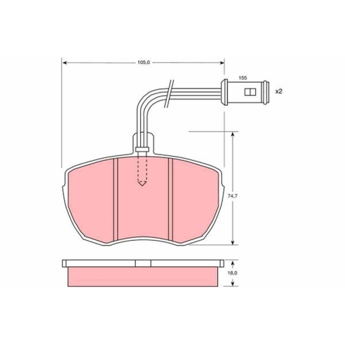 TRW Bremsbelagsatz, Scheibenbremse GDB759