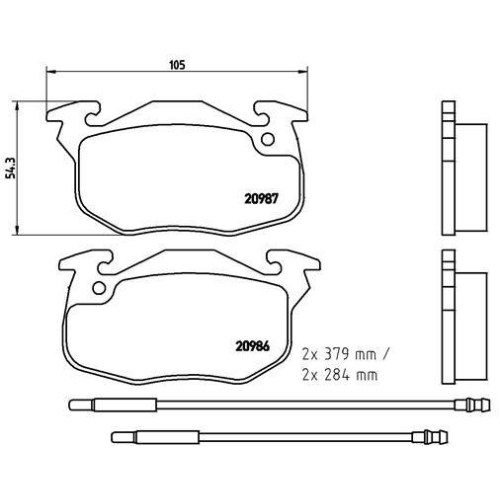 BREMBO Bremsbelagsatz, Scheibenbremse PRIME LINE P 61 099