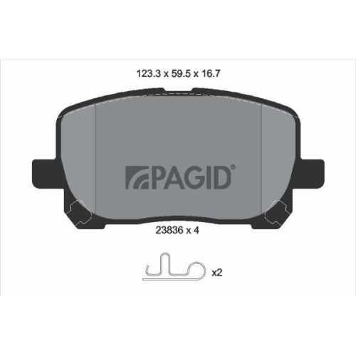 PAGID Bremsbelagsatz, Scheibenbremse T1332N