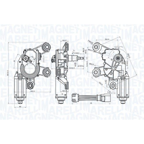 MAGNETI MARELLI Wischermotor 064073100010