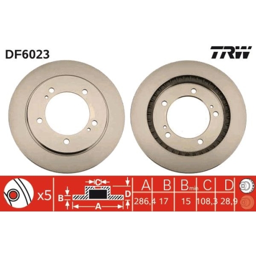 TRW Bremsscheibe DF6023