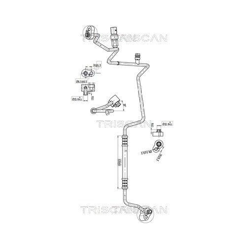 TRISCAN Hochdruck-/Niederdruckleitung, Klimaanlage 9010 29002
