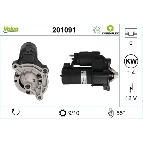 VALEO Starter VALEO CORE-FLEX 201091