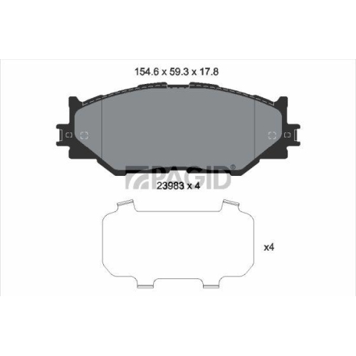 PAGID Bremsbelagsatz, Scheibenbremse T1541N