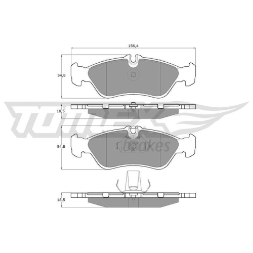TOMEX Brakes Bremsbelagsatz, Scheibenbremse TX 11-49