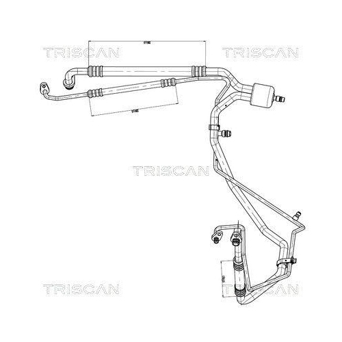 TRISCAN Hochdruck-/Niederdruckleitung, Klimaanlage 9010 28039