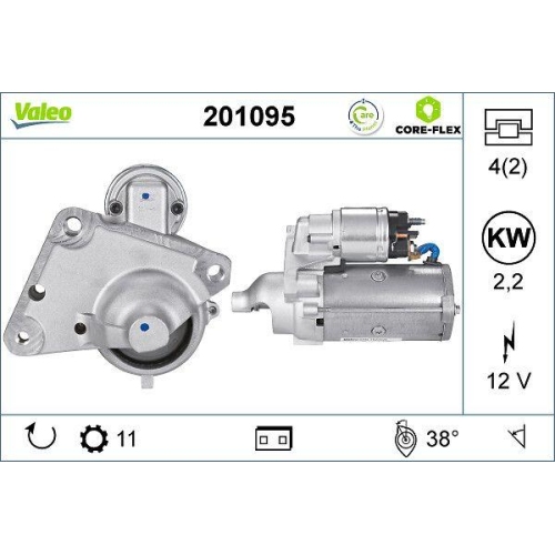 VALEO Starter VALEO CORE-FLEX 201095