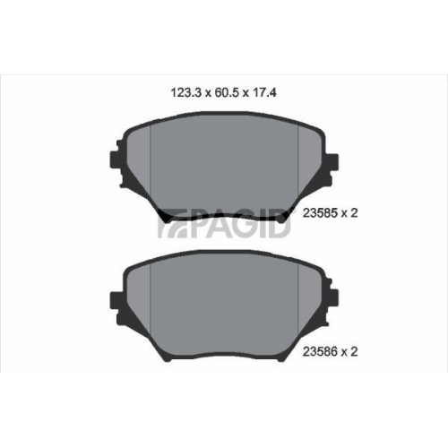 PAGID Bremsbelagsatz, Scheibenbremse T1281N