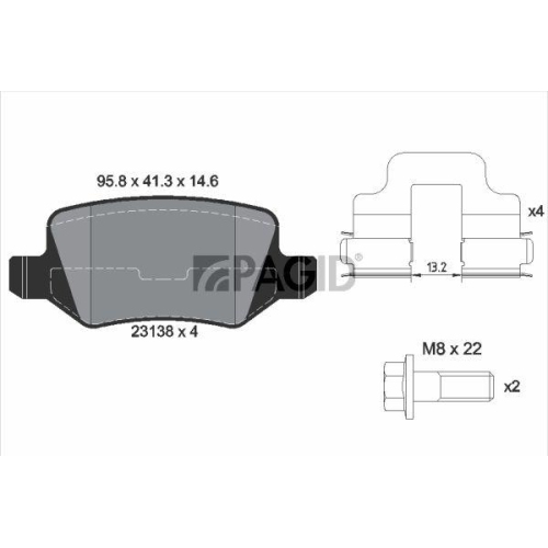 PAGID Bremsbelagsatz, Scheibenbremse T5130N