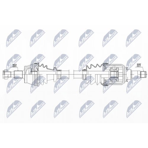 NTY Antriebswelle NPW-ME-106