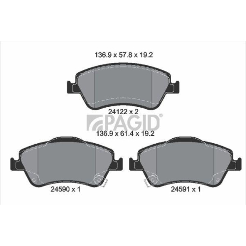 PAGID Bremsbelagsatz, Scheibenbremse T1726N