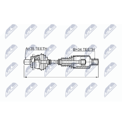 NTY Antriebswelle NPW-ME-026