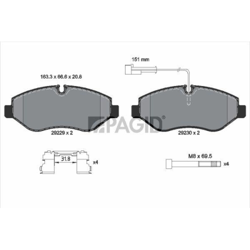 PAGID Bremsbelagsatz, Scheibenbremse C9005N