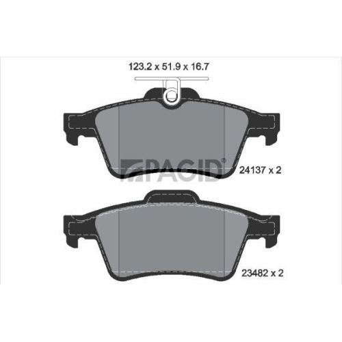 PAGID Bremsbelagsatz, Scheibenbremse T1489N