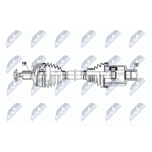 NTY Antriebswelle NPW-ME-077