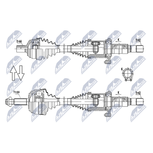 NTY Antriebswelle NPW-VW-179