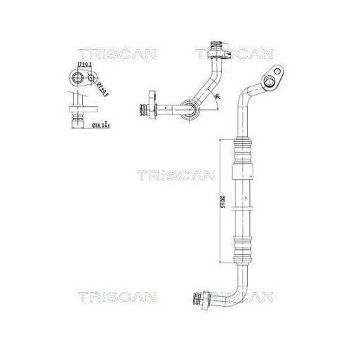 TRISCAN Hochdruck-/Niederdruckleitung, Klimaanlage 9010 28091