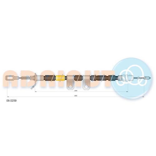 ADRIAUTO Seilzug, Feststellbremse 09.0259