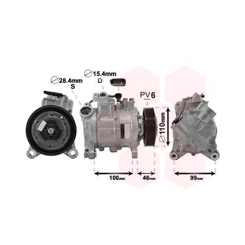 VAN WEZEL Kompressor, Klimaanlage 0600K489