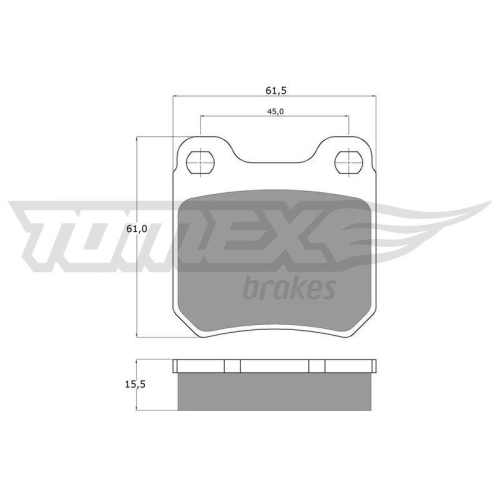 TOMEX Brakes Bremsbelagsatz, Scheibenbremse TX 11-60