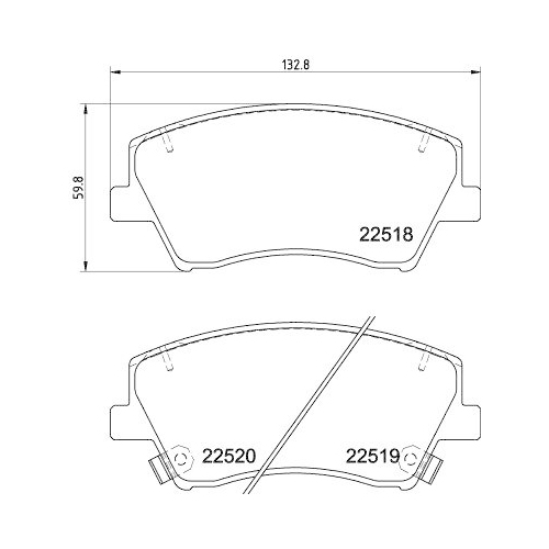HELLA Bremsbelagsatz, Scheibenbremse 8DB 355 039-041