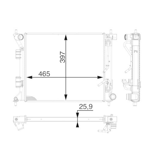 MAHLE K&uuml;hler, Motork&uuml;hlung BEHR *** PREMIUM LINE *** CR 1970 000P