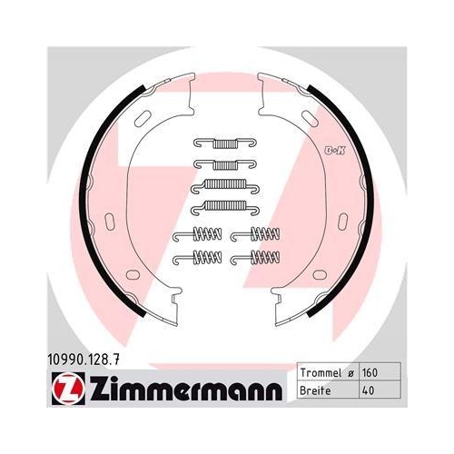 ZIMMERMANN Bremsbackensatz, Feststellbremse 10990.128.7