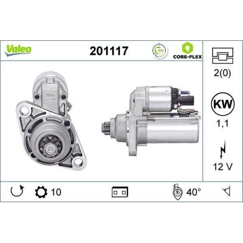 VALEO Starter VALEO CORE-FLEX 201117