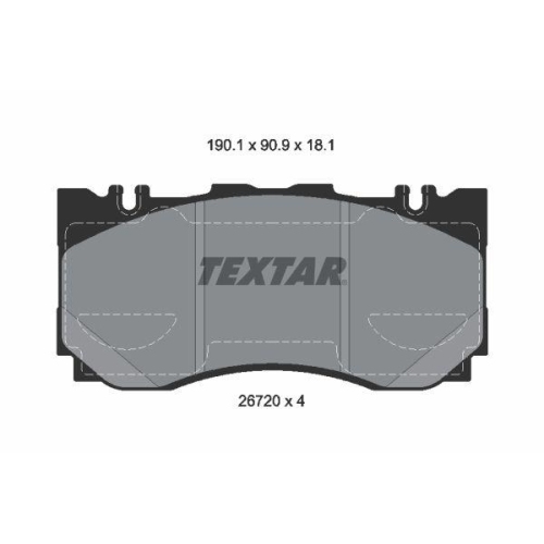 TEXTAR Bremsbelagsatz, Scheibenbremse 2672001