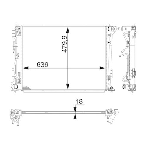 MAHLE K&uuml;hler, Motork&uuml;hlung BEHR *** PREMIUM LINE *** CR 1971 000P