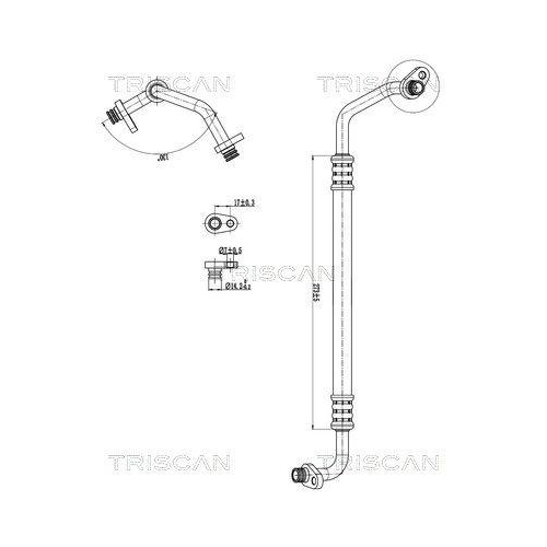 TRISCAN Hochdruck-/Niederdruckleitung, Klimaanlage 9010 28104