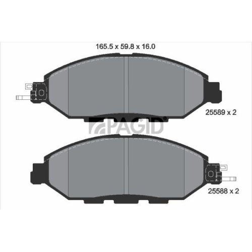 PAGID Bremsbelagsatz, Scheibenbremse T2588N